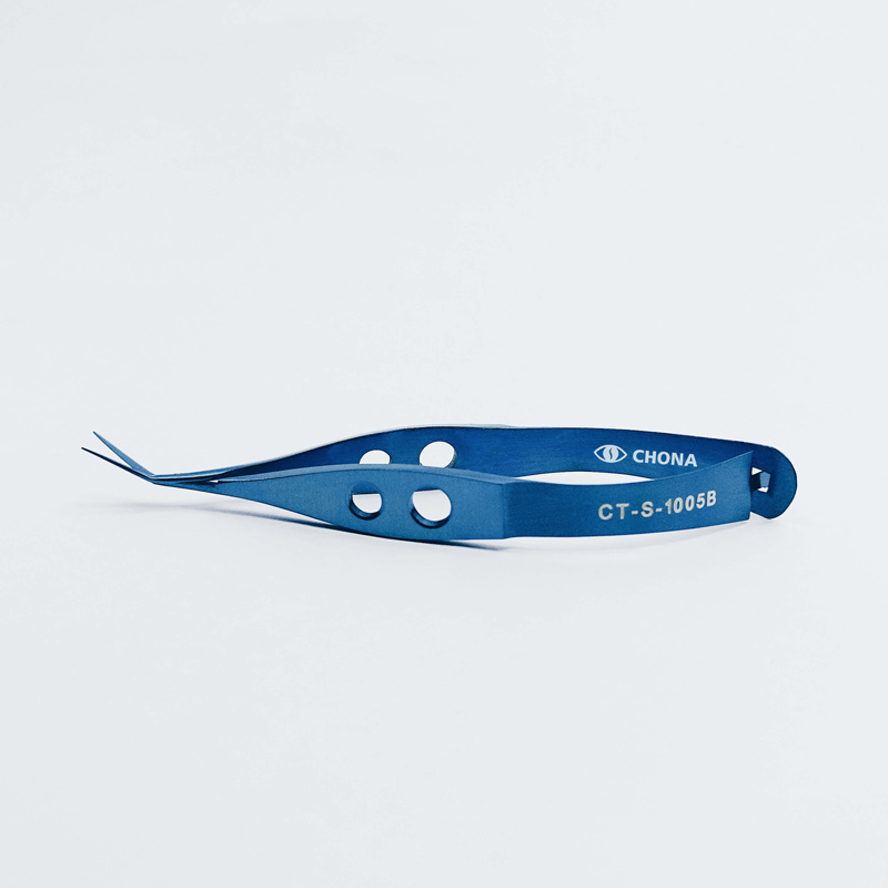 Vannas Scissors Angled Titanium