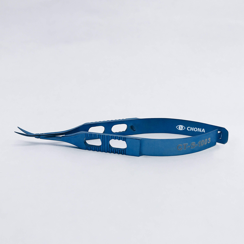 Vannas Scissors Curved Titanium